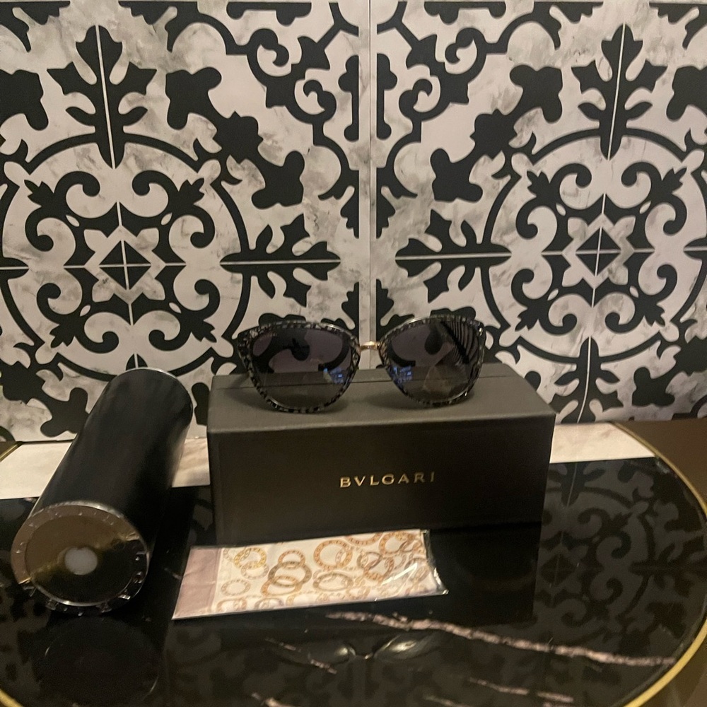 NIB Bulgari Black San Pietrino Sunglasses